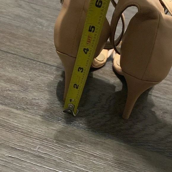 NWT BURJU Zoe True Nude shade 3 Classic Strappy Heeled Sandals | size 7 - Picture 5 of 11